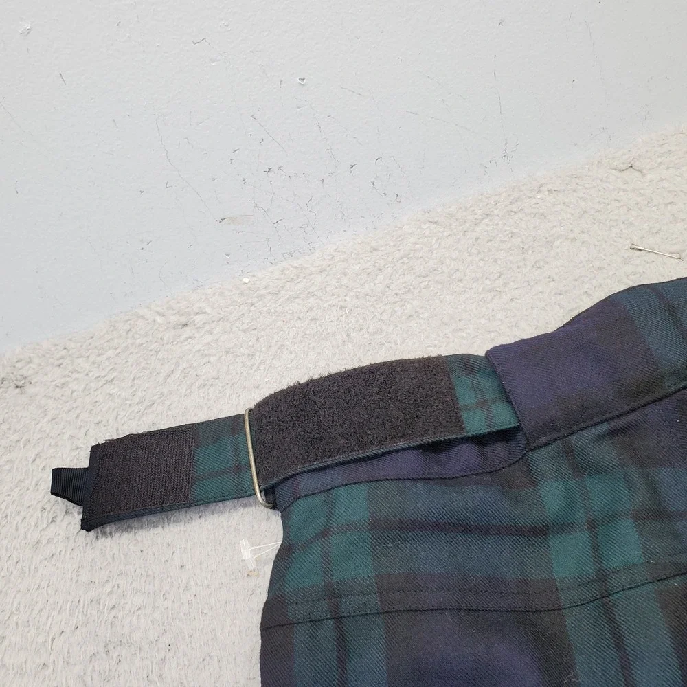 Ralph Lauren Navy & Green Plaid Straight-Leg Trousers - Picture 11 of 12